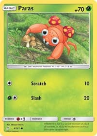 Paras - SM - Team Up - Pokemon card