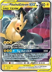 Pikachu & Zekrom GX - SM - Team Up - Pokemon card