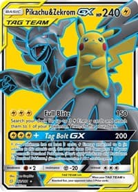 Pikachu & Zekrom GX (Full Art) - SM - Team Up - Pokemon card