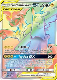 Pikachu & Zekrom GX (Secret) - SM - Team Up - Pokemon card