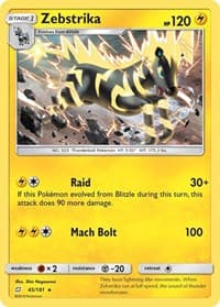 Zebstrika - SM - Team Up - Pokemon card