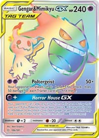 Gengar & Mimikyu GX (Secret) - SM - Team Up - Pokemon card