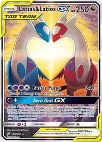 Latias & Latios GX (Alternate Full Art) - SM - Team Up - Pokemon card