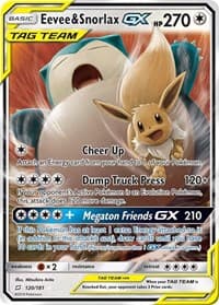 Eevee & Snorlax GX - SM - Team Up - Pokemon card