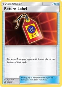 Return Label - SM - Team Up - Pokemon card