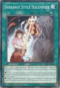 Shiranui Style Solemnity - Savage Strike - YuGiOh card