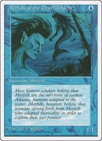 Merfolk of the Pearl Trident - Fourth Edition - Magic: The Gathering card