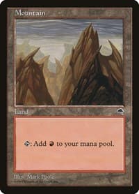Mountain (Vertical) - Tempest - Magic: The Gathering card