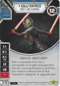 Asajj Ventress - Swift And Cunning (Card Only) - Convergence - Star Wars: Destiny card