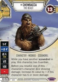 Chewbacca - The Beast (Card Only) - Convergence - Star Wars: Destiny card