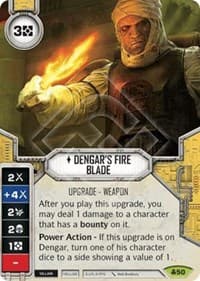 Dengar's Fire Blade - Convergence - Star Wars: Destiny card