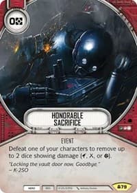 Honorable Sacrifice - Convergence - Star Wars: Destiny card