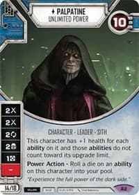 Palpatine - Unlimited Power (Card Only) - Convergence - Star Wars: Destiny card