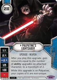Palpatine's Lightsaber (Card Only) - Convergence - Star Wars: Destiny card
