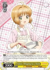 Sakura: Whipping Up a Storm - Cardcaptor Sakura: Clear Card - Weiss Schwarz card