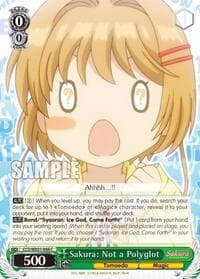 Sakura: Not a Polyglot - Cardcaptor Sakura: Clear Card - Weiss Schwarz card