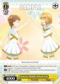 Sakura: Middle School Life (B) - Cardcaptor Sakura: Clear Card - Weiss Schwarz card