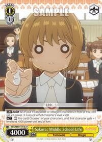 Sakura: Middle School Life (C) - Cardcaptor Sakura: Clear Card - Weiss Schwarz card