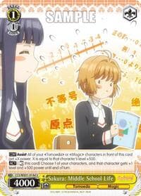 Sakura: Middle School Life (D) - Cardcaptor Sakura: Clear Card - Weiss Schwarz card