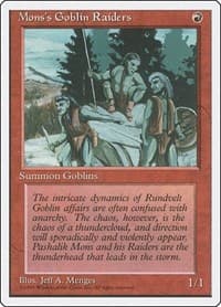 Mons's Goblin Raiders - Fourth Edition - Magic: The Gathering card