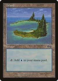 Island (336) - Urza's Saga - Magic: The Gathering card