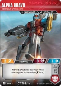 Alpha Bravo - Airborne Special Ops - Rise of the Combiners - Transformers TCG card