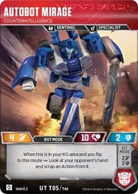 Autobot Mirage - Counterintelligence - Rise of the Combiners - Transformers TCG card