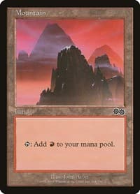 Mountain (344) - Urza's Saga - Magic: The Gathering card