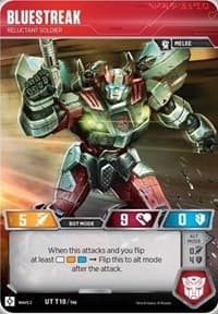 Bluestreak - Reluctant Soldier - Rise of the Combiners - Transformers TCG card