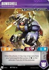 Bombshell - Decepticon Psy Ops - Rise of the Combiners - Transformers TCG card