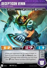 Decepticon Venin - Insecticon Tyrant - Rise of the Combiners - Transformers TCG card