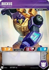 Ruckus - Combat Assault - Rise of the Combiners - Transformers TCG card