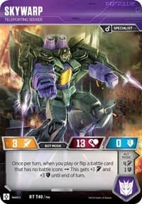 Skywarp - Teleporting Seeker - Rise of the Combiners - Transformers TCG card