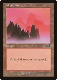 Mountain (345) - Urza's Saga - Magic: The Gathering card