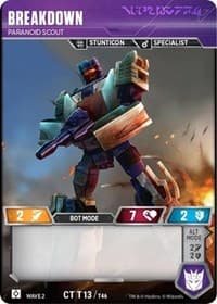Breakdown - Paranoid Scout - Rise of the Combiners - Transformers TCG card