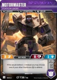 Motormaster - Stunticon Leader - Rise of the Combiners - Transformers TCG card