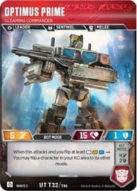 Optimus Prime - Gleaming Commander - Rise of the Combiners - Transformers TCG card