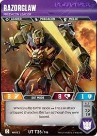 Razorclaw - Predacon Leader - Rise of the Combiners - Transformers TCG card