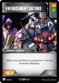 Enforcement Batons - Rise of the Combiners - Transformers TCG card