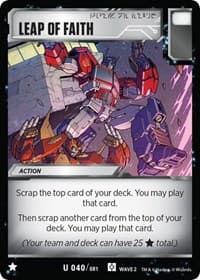 Leap of Faith - Rise of the Combiners - Transformers TCG card