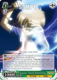 Syaoran: Sword Summoning - Cardcaptor Sakura: Clear Card - Weiss Schwarz card