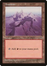 Mountain (Purple) - Mirage - Magic: The Gathering card