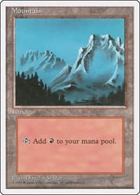 Mountain (B) - Fourth Edition - Magic: The Gathering card