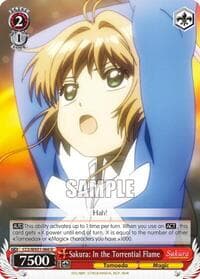 Sakura: In the Torrential Flame - Cardcaptor Sakura: Clear Card - Weiss Schwarz card