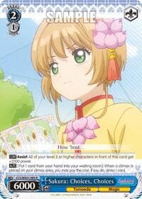 Sakura: Choices, Choices - Cardcaptor Sakura: Clear Card - Weiss Schwarz card