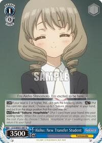 Akiho: New Transfer Student - Cardcaptor Sakura: Clear Card - Weiss Schwarz card