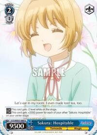 Sakura: Hospitable - Cardcaptor Sakura: Clear Card - Weiss Schwarz card