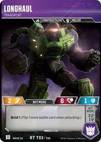 Longhaul - Transport (Wave 2A - Devastator) - Rise of the Combiners - Transformers TCG card