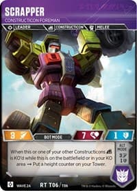 Scrapper - Construction Foreman (Wave 2A - Devastator) - Rise of the Combiners - Transformers TCG card