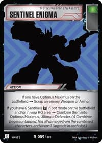 Sentinel Enigma - Rise of the Combiners - Transformers TCG card